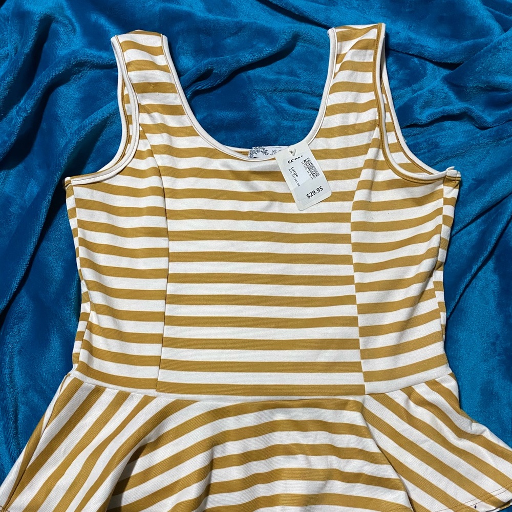 BNWT Striped Peplum Top